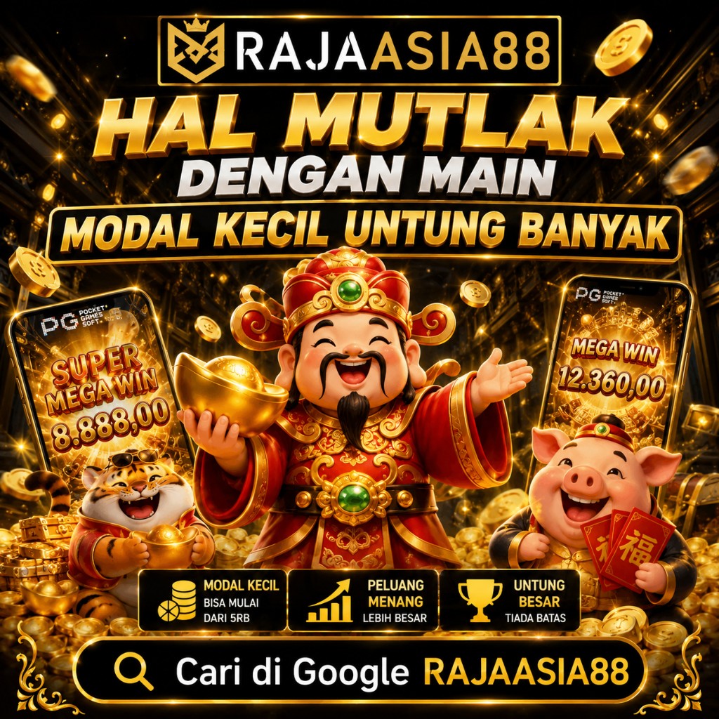 Banner promosi RAJAASIA88 — modal kecil untung banyak