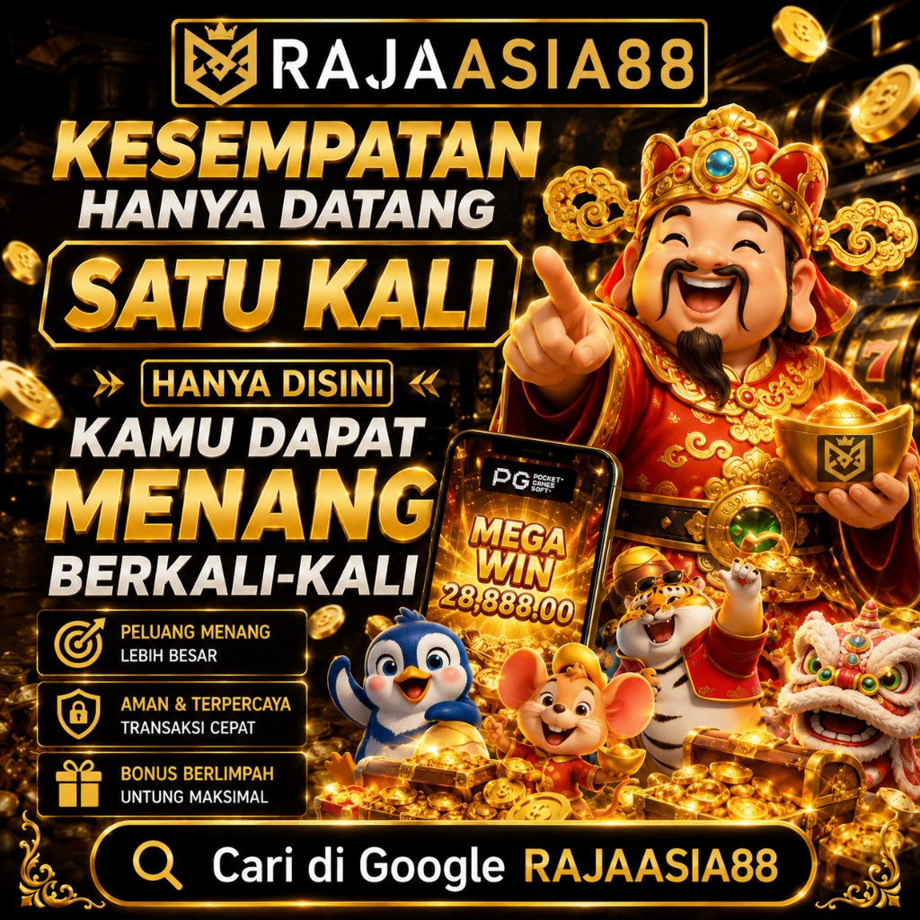 Banner promosi RAJAASIA88 — kesempatan menang berkali-kali